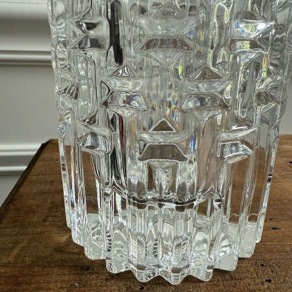 Vintage Art Glass Crystal Vase by Jiri Repasek Union 1970 10” - Picture 4 of 11